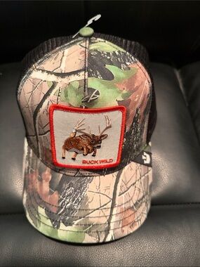 Goorin Bros Camo 'Buck Wild' Patch Trucker Hat - Green, Brown, Black